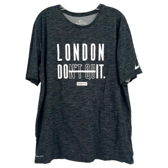 Nike Gray London Dri-Fit Short Sleeve T-Shirt | Size XL - Picture 1 of 5